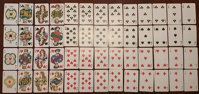 One full set of 52 cards